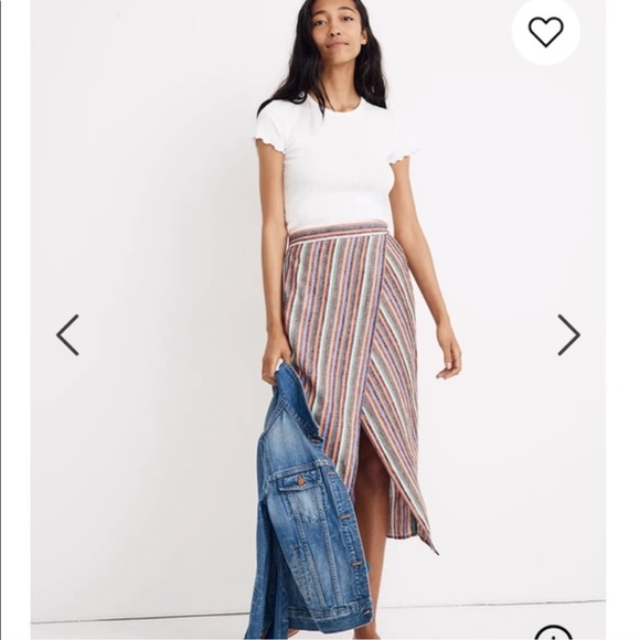 Madewell Dresses & Skirts - Madewell Overlay Skirt in Rainbow Stripe